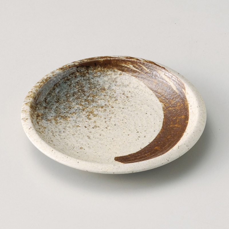 山万 30507-270 志野サビ刷毛括り手4.0皿 1個（ご注文単位1個）【直送品】