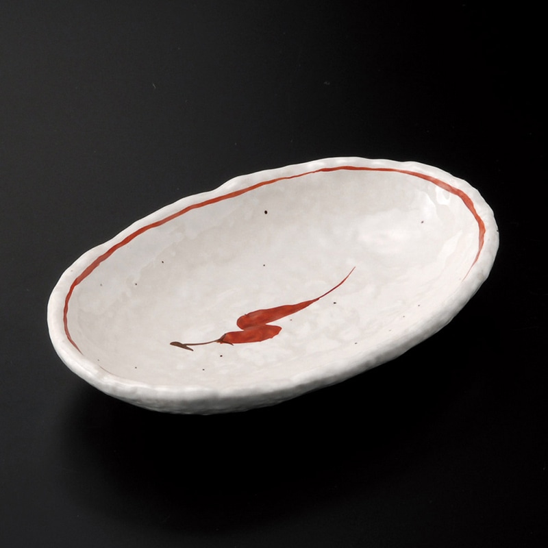 山万 30610-020 唐辛子小判皿 1個（ご注文単位1個）【直送品】