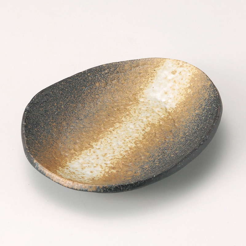 山万 30615-580 京備前変型フルーツ皿 1個（ご注文単位1個）【直送品】