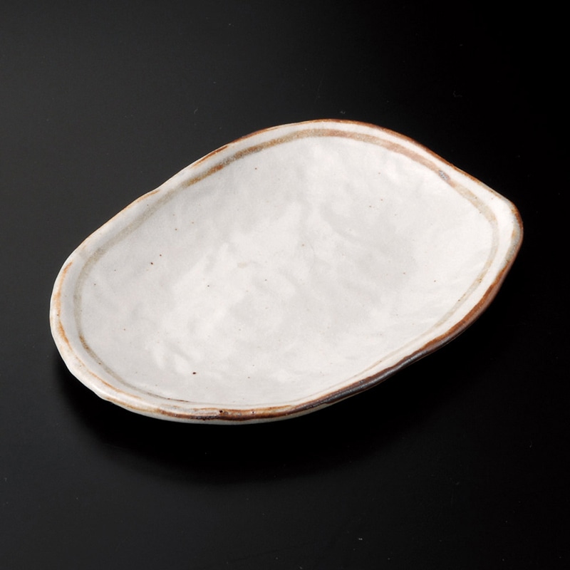 山万 30702-550 志野ライン楕円取皿 1個（ご注文単位1個）【直送品】