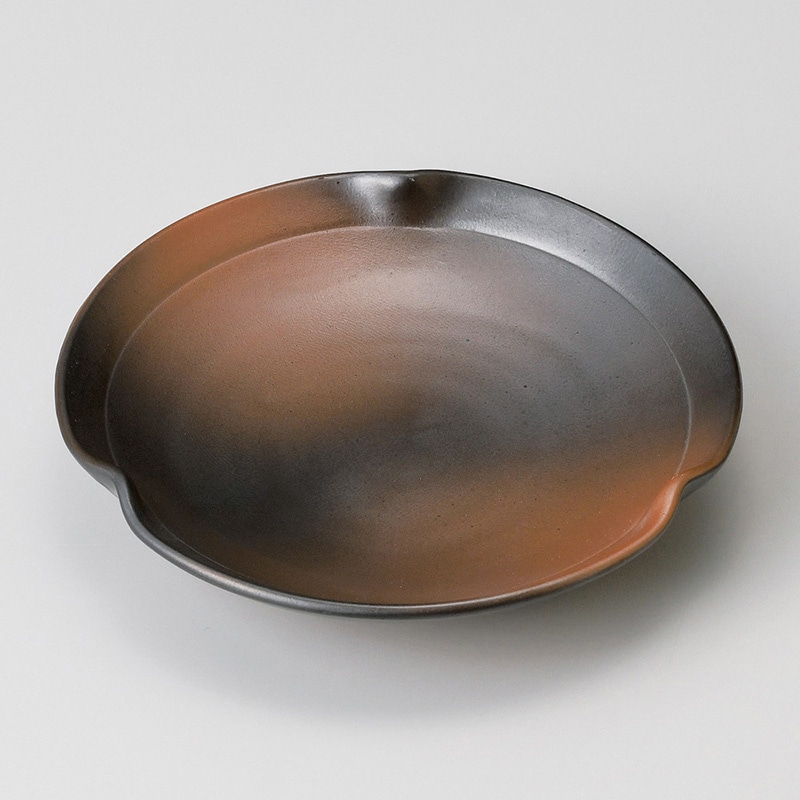 山万 30818-550 黒彩三つ押丸3.5皿 1個（ご注文単位1個）【直送品】