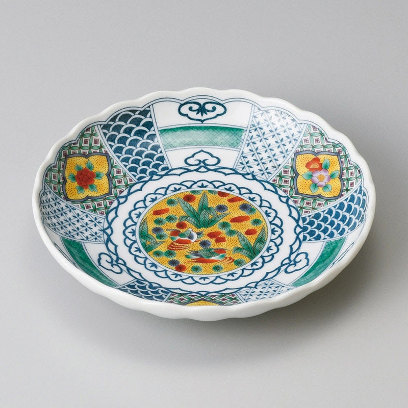 山万 30021-100 九谷花鳥5.0皿 1個（ご注文単位1個）【直送品】