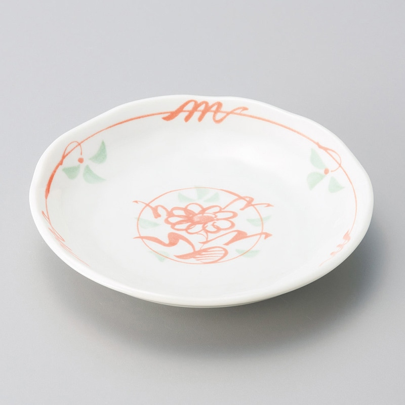 山万 30938-200 赤絵紋五寸皿 1個（ご注文単位1個）【直送品】