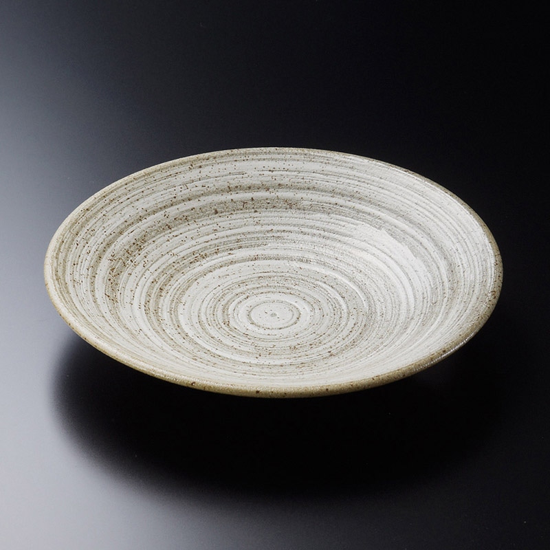 山万 30913-020 わら土リップル4.8皿 1個（ご注文単位1個）【直送品】