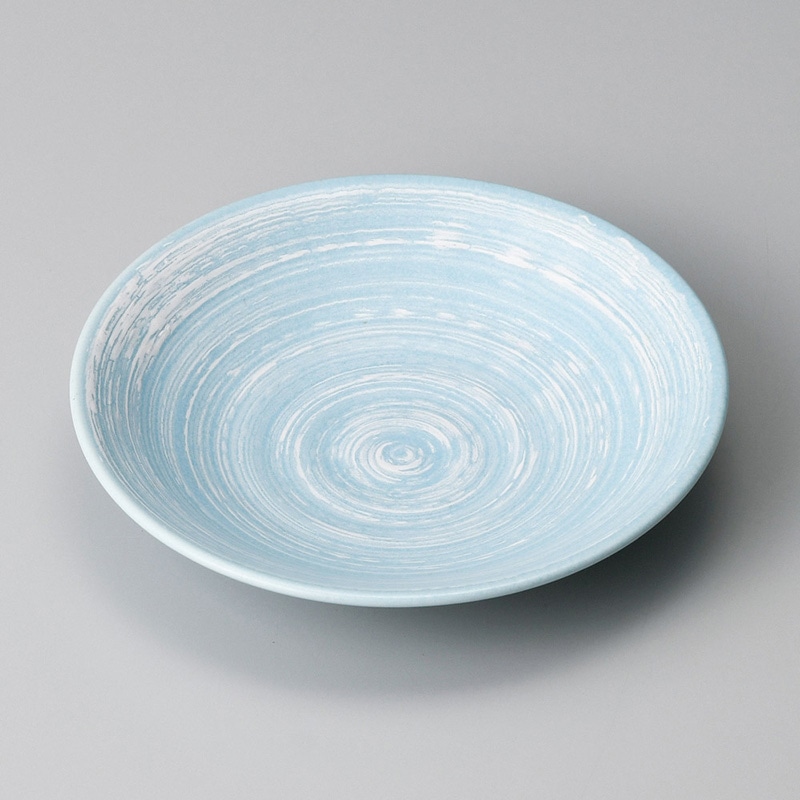 山万 30910-020 水色しぶきリップル4.8皿 1個（ご注文単位1個）【直送品】