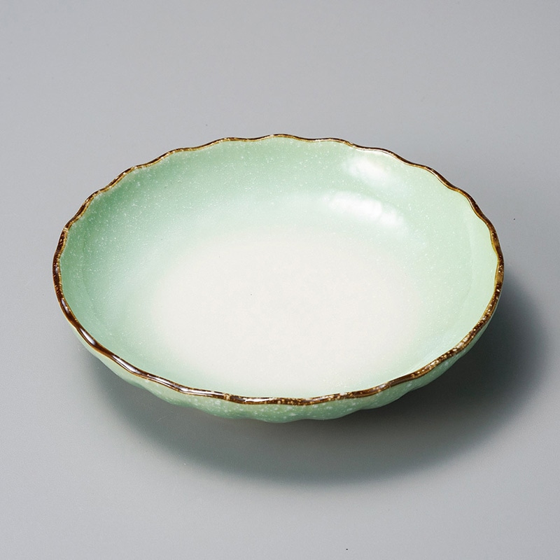 山万 30947-550 小雪緑菊型4.0皿 1個（ご注文単位1個）【直送品】