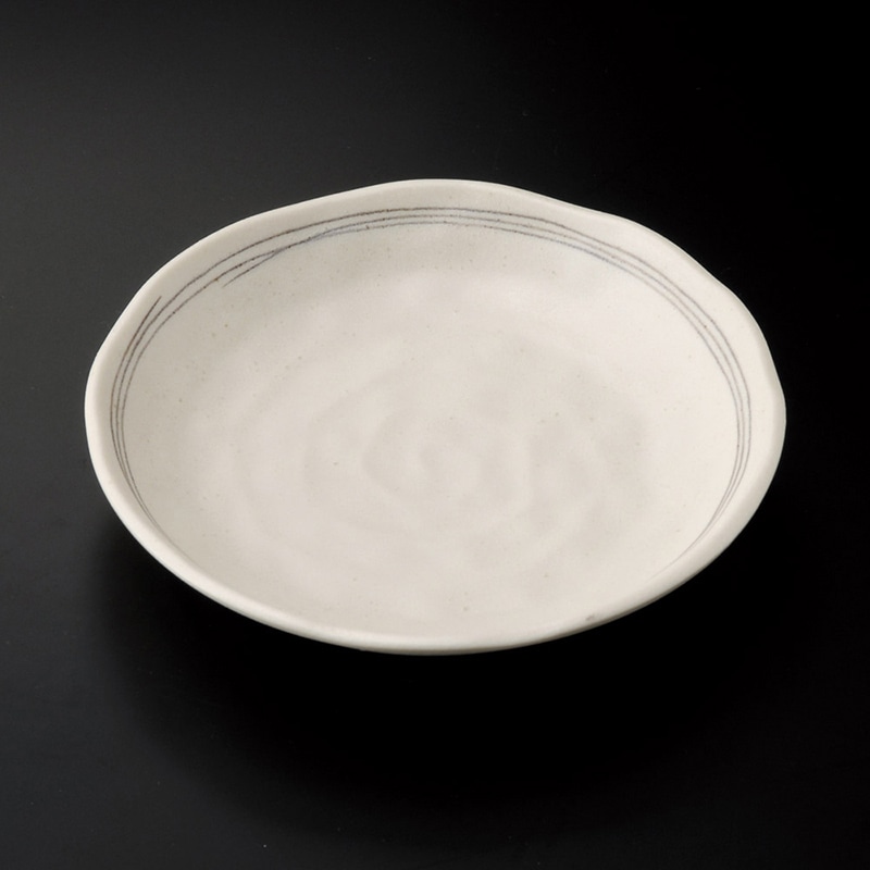 山万 31004-200 粉引ライン5.0皿 1個（ご注文単位1個）【直送品】