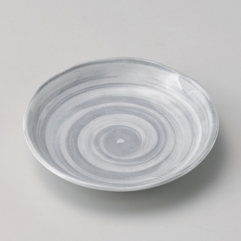 山万 31008-180 グレー巻4.0皿 1個（ご注文単位1個）【直送品】