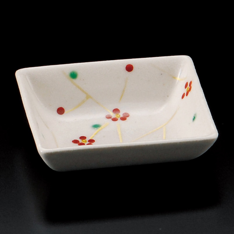 山万 31105-570 赤絵長角深皿 梅 1個（ご注文単位1個）【直送品】