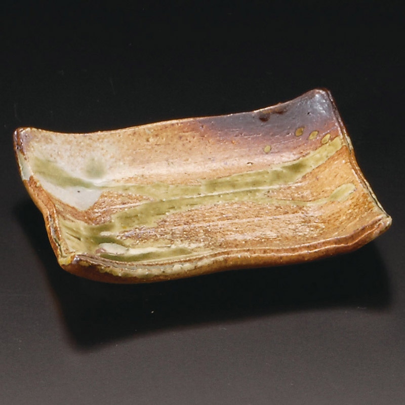 山万 31213-660 古信楽3.5長角小皿(信楽焼) 1個（ご注文単位1個）【直送品】