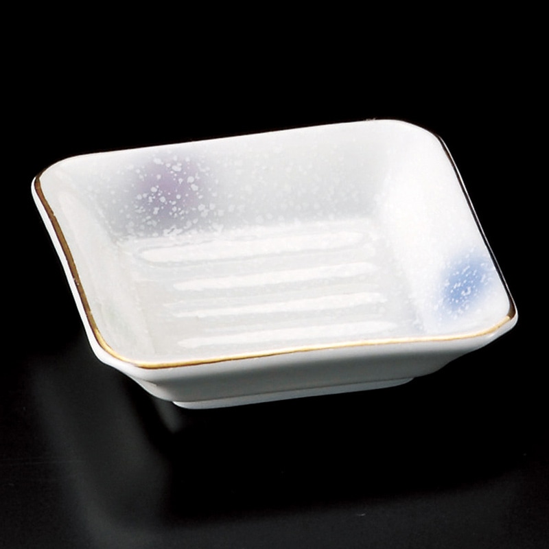 山万 31234-310 三色吹渕金正角深皿(小) 1個（ご注文単位1個）【直送品】