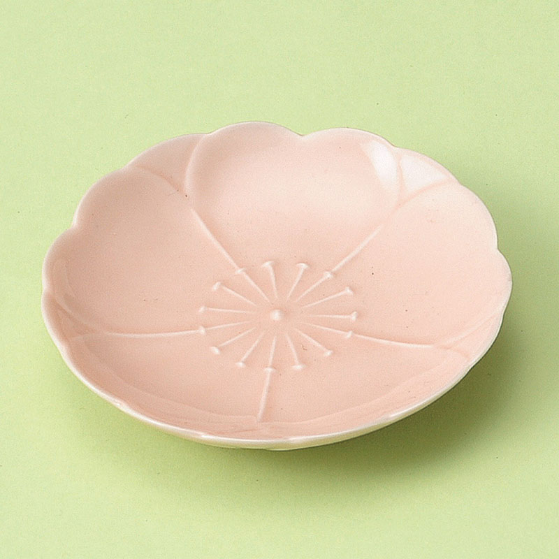山万 31314-730 さくら小皿(桃釉)(有田焼) 1個（ご注文単位1個）【直送品】