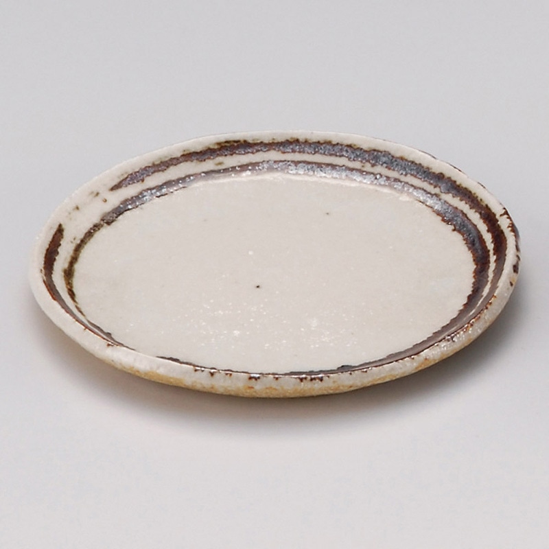 山万 31330-660 鉄刷毛目4.0丸皿(信楽焼) 1個（ご注文単位1個）【直送品】