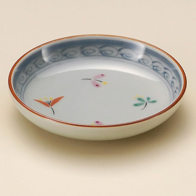 山万 31408-730 花小紋小皿(有田焼) 1個（ご注文単位1個）【直送品】