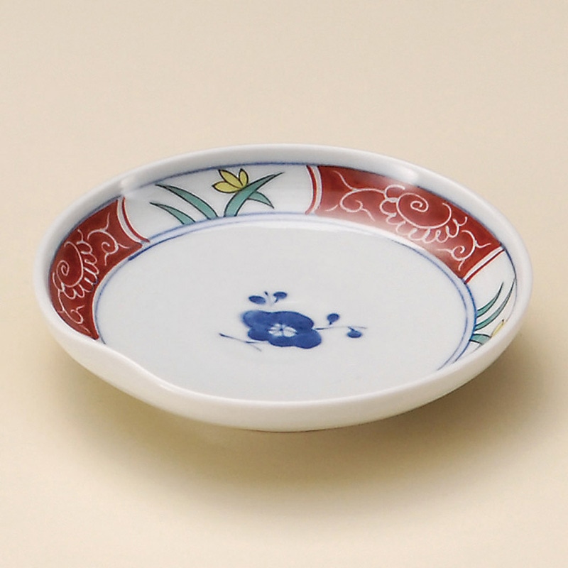 山万 31427-730 古代花小皿(有田焼) 1個（ご注文単位1個）【直送品】