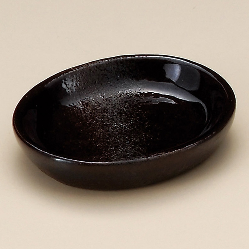 山万 31426-580 備前灰釉小判小皿 1個（ご注文単位1個）【直送品】