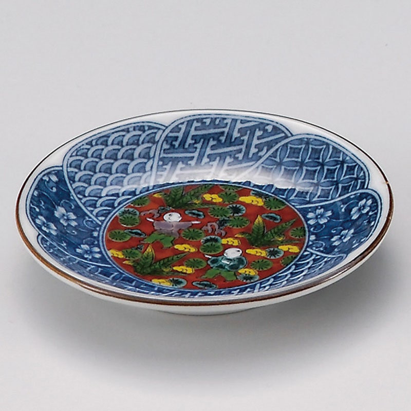 山万 31624-290 祥瑞唐子玉渕3.3皿 1個（ご注文単位1個）【直送品】