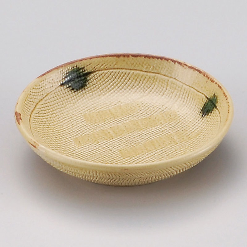 山万 31718-550 黄瀬戸丸小皿 1個(ご注文単位1個)【直送品】