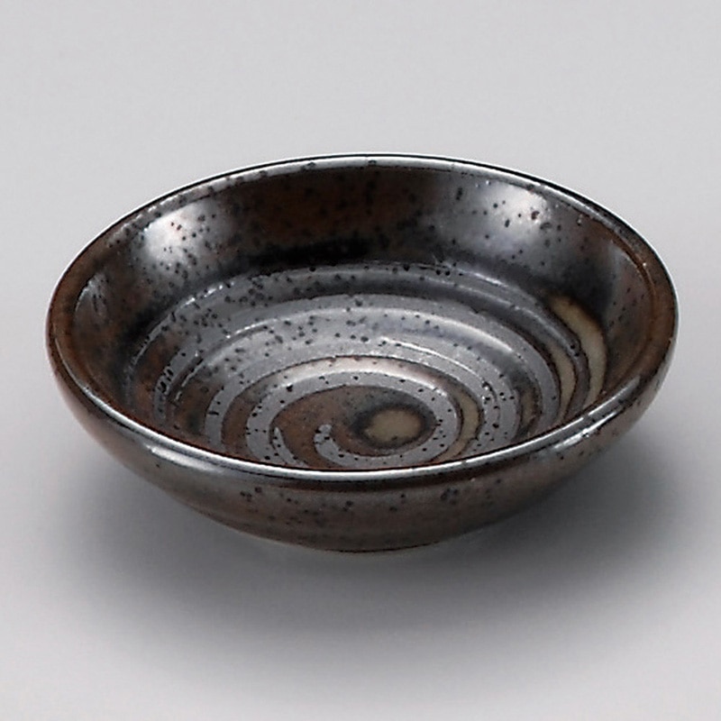 山万 31827-410 伊賀ウズ黒小皿 1個(ご注文単位1個)【直送品】