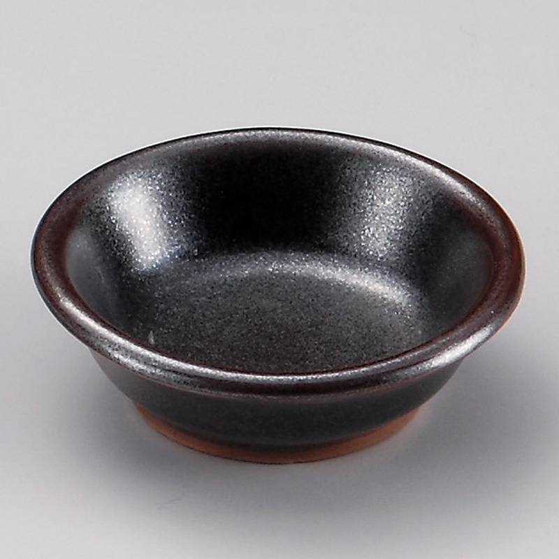 山万 31912-550 鉄砂釉丸小皿 1個（ご注文単位1個）【直送品】