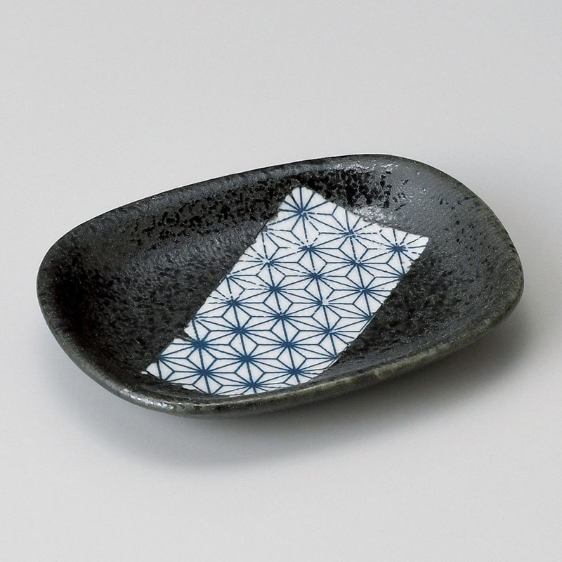 山万 32111-580 刺子ゴス 撫角小皿 1個（ご注文単位1個）【直送品】