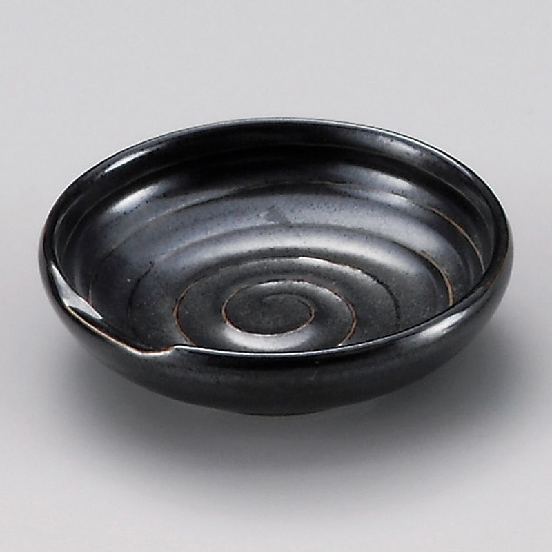 山万 32034-450 深口鉄結晶箸置小皿 1個（ご注文単位1個）【直送品】