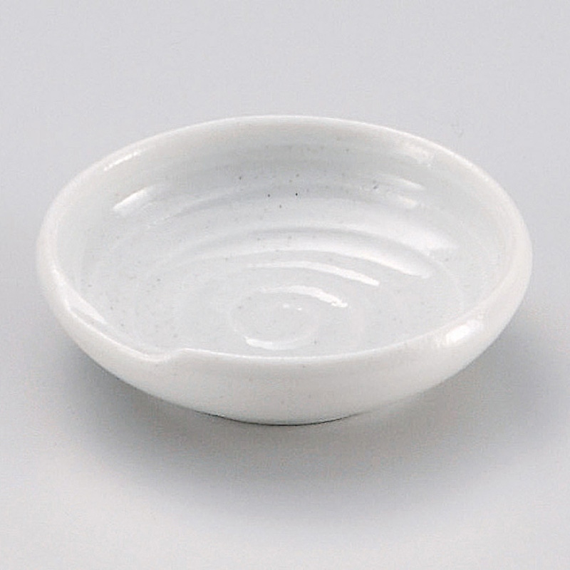 山万 32035-450 深口白志野箸置小皿 1個（ご注文単位1個）【直送品】