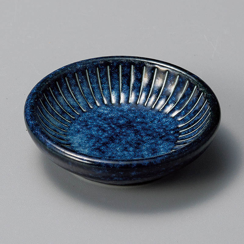 山万 32038-570 コバルト十草玉渕小皿 1個（ご注文単位1個）【直送品】