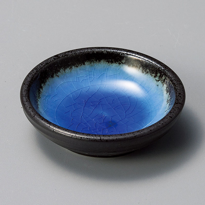 山万 32121-570 深海ブルー玉渕小皿 1個（ご注文単位1個）【直送品】