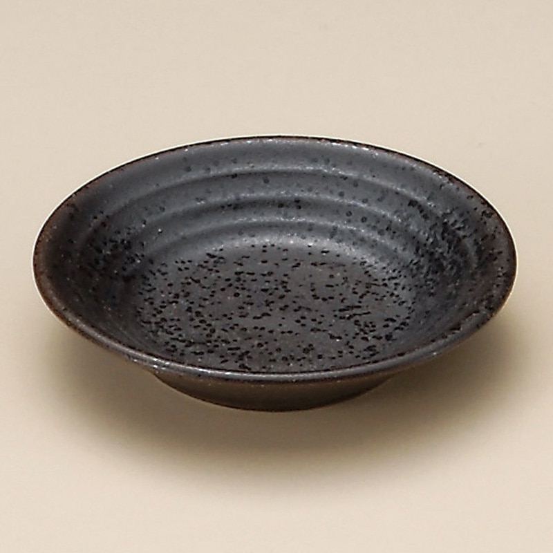 山万 32040-130 黒伊賀型入2.5皿 1個（ご注文単位1個）【直送品】