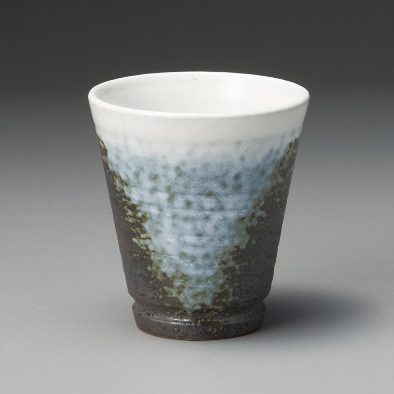 山万 32310-650 白流しフリーカップ 小 萬古焼 1個（ご注文単位1個）【直送品】