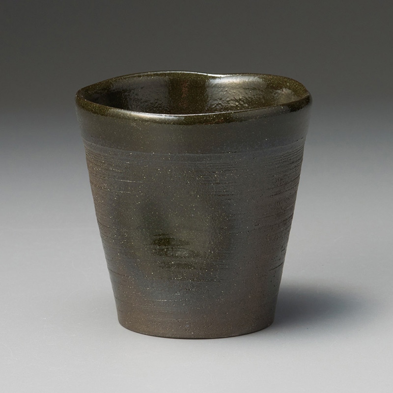 山万 32307-510 黒陶ロックカップ 1個（ご注文単位1個）【直送品】