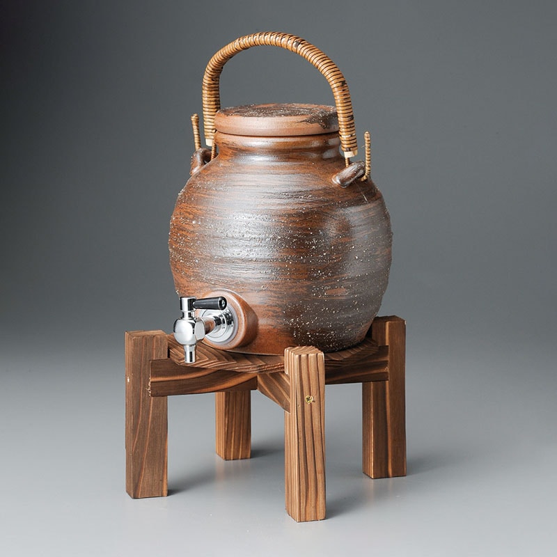 山万 32208-660 灰釉手付焼酎サーバー ラジウム 1個（ご注文単位1個）【直送品】