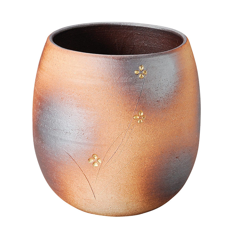 山万 32405-660 火色小花アイスBOX(信楽焼) 1個(ご注文単位1個)【直送品】