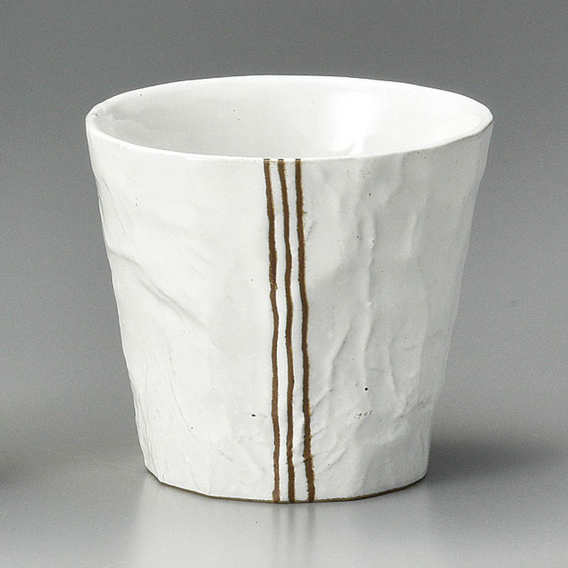 山万 32328-020 モダン手折ロックカップ 白 1個（ご注文単位1個）【直送品】