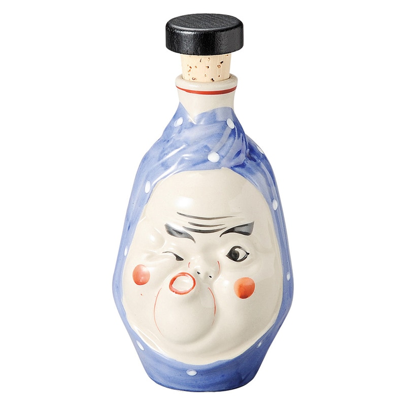 山万 32507-460 おかめひょっとこ栓付2号徳利 1個（ご注文単位1個）【直送品】