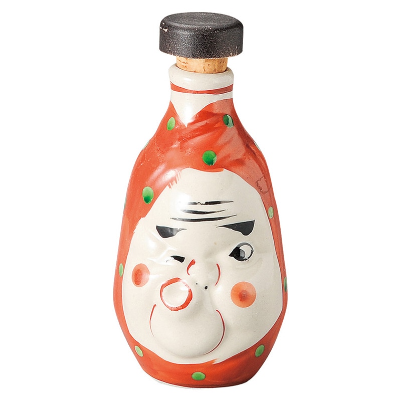 山万 32508-460 おかめひょっとこ栓付1号徳利 1個(ご注文単位1個)【直送品】