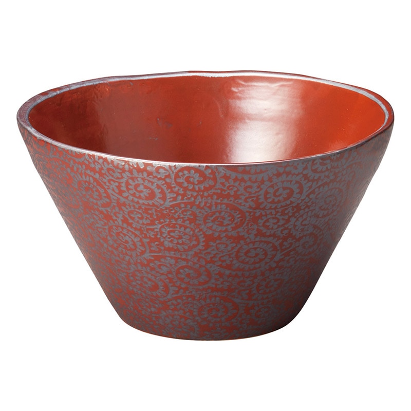 山万 32408-460 銀彩唐草(赤)アイスペール 1個(ご注文単位1個)【直送品】