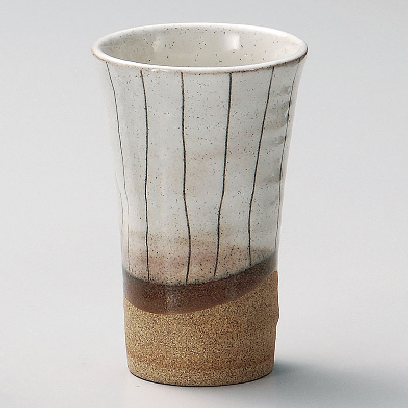 山万 32608-510 粉引線紋フリーカップ 1個(ご注文単位1個)【直送品】