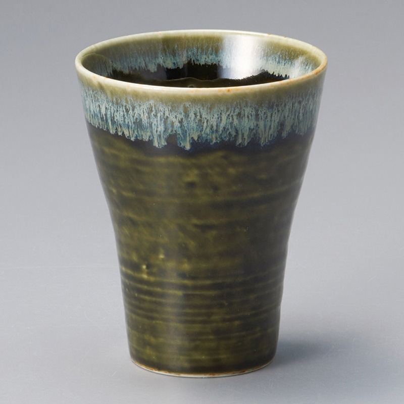 山万 32635-450 織部伊羅保フリーカップ 大 1個(ご注文単位1個)【直送品】