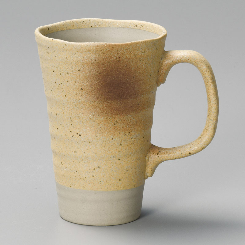 山万 32313-310 黄信楽波渕ジョッキ 1個（ご注文単位1個）【直送品】