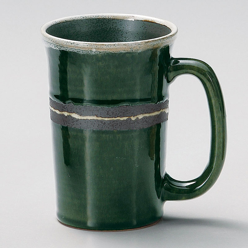 山万 32312-450 織部流しジョッキ 1個（ご注文単位1個）【直送品】