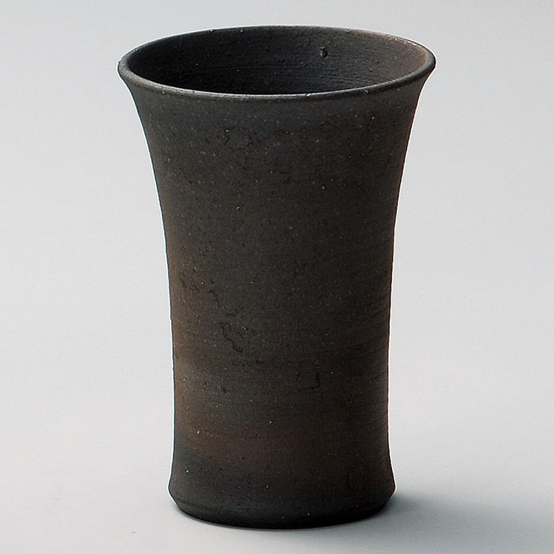 山万 32603-660 黒焼締フリーカップ(信楽焼) 1個(ご注文単位1個)【直送品】
