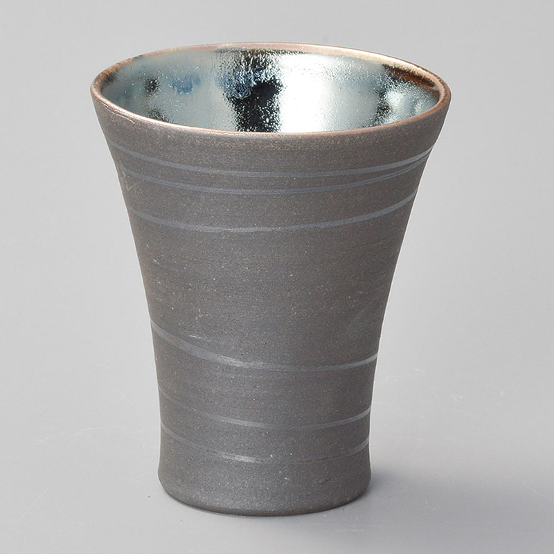 山万 32609-660 光彩黒焼〆フリーカップ(信楽焼 1個(ご注文単位1個)【直送品】