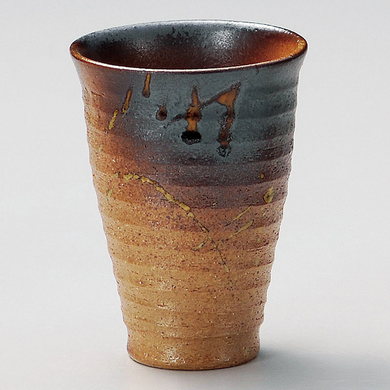 山万 32624-660 古信楽フリーカップ 大 信楽焼 1個（ご注文単位1個）【直送品】