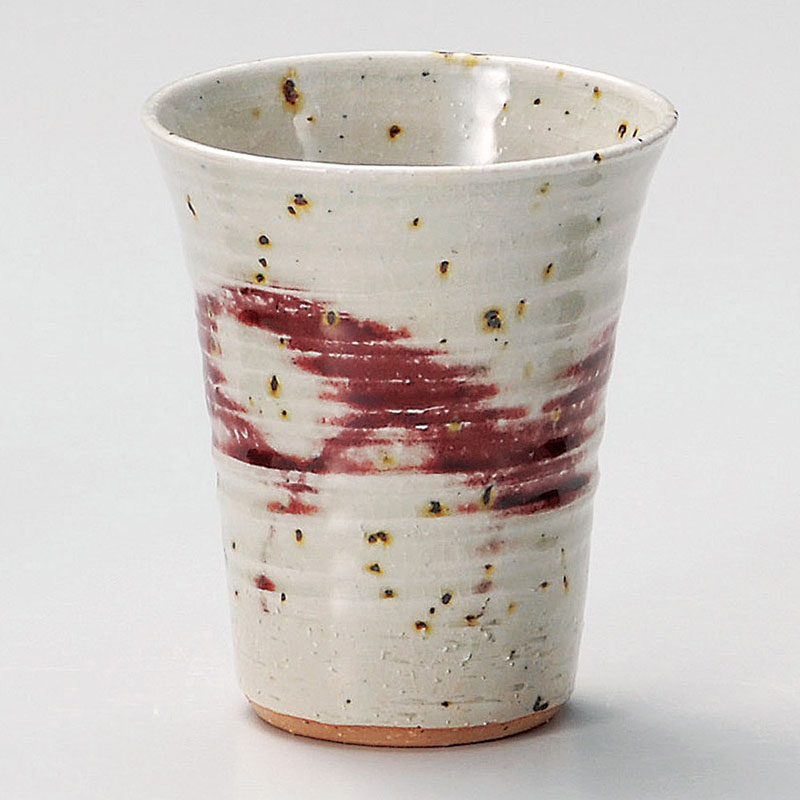 山万 32704-660 赤絵フリーカップ(信楽焼) 1個（ご注文単位1個）【直送品】