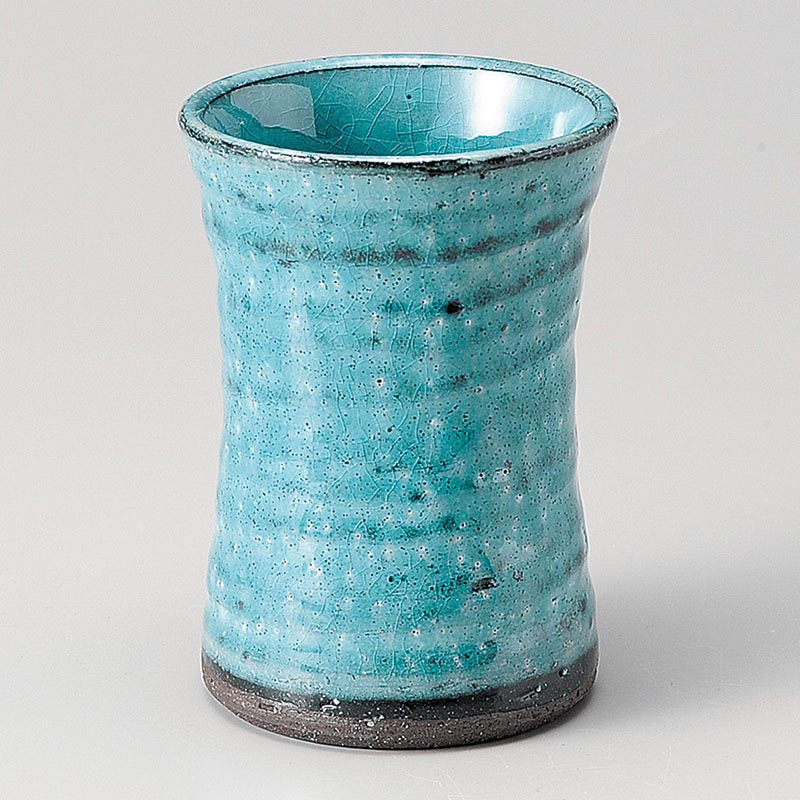 山万 32733-230 杵型焼酎カップトルコ釉 1個（ご注文単位1個）【直送品】