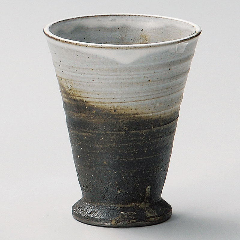 山万 32706-660 粉引流しフリーカップ(信楽焼) 1個（ご注文単位1個）【直送品】