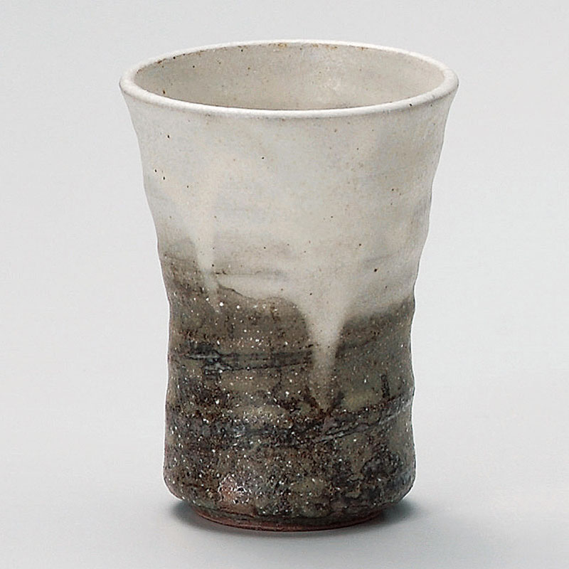 山万 32703-660 灰釉粉引フリーカップ(信楽焼) 1個（ご注文単位1個）【直送品】