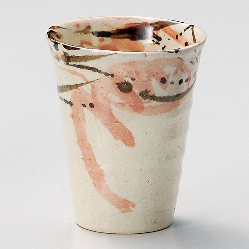 山万 32815-570 トビ紅釉フリーカップ 1個（ご注文単位1個）【直送品】